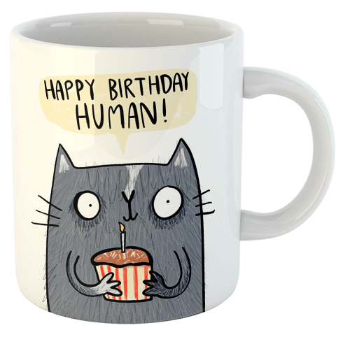 изображение заказать чашку с принтом - Happy Birthday Human!