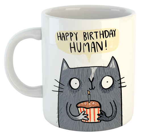 изображение заказать чашку с принтом - Happy Birthday Human!