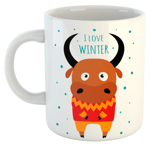 изображение заказать чашку с принтом - I love winter