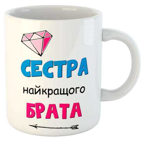 изображение заказать чашку с принтом - Сестра найкращого брата