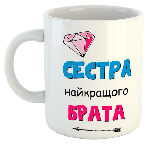 изображение заказать чашку с принтом - Сестра найкращого брата