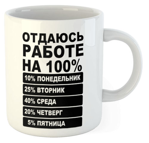 изображение заказать чашку с принтом - Отдаюсь работе на 100%