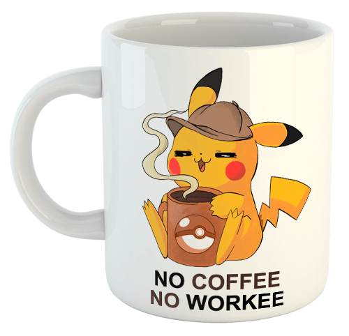 изображение заказать чашку с принтом - No coffee, no workee